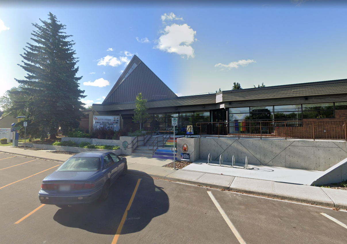 Exterior of Spirit of Hope United Church in Edmonton.